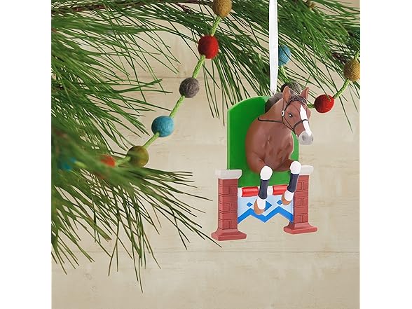 Hallmark Horse Jumping Christmas Ornament