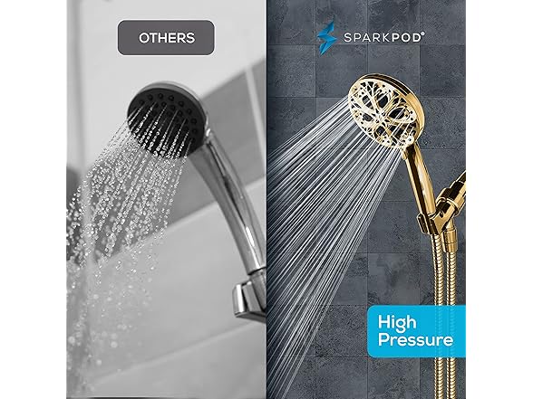 10-Mode Handheld Shower Head w/ 6ft Hose