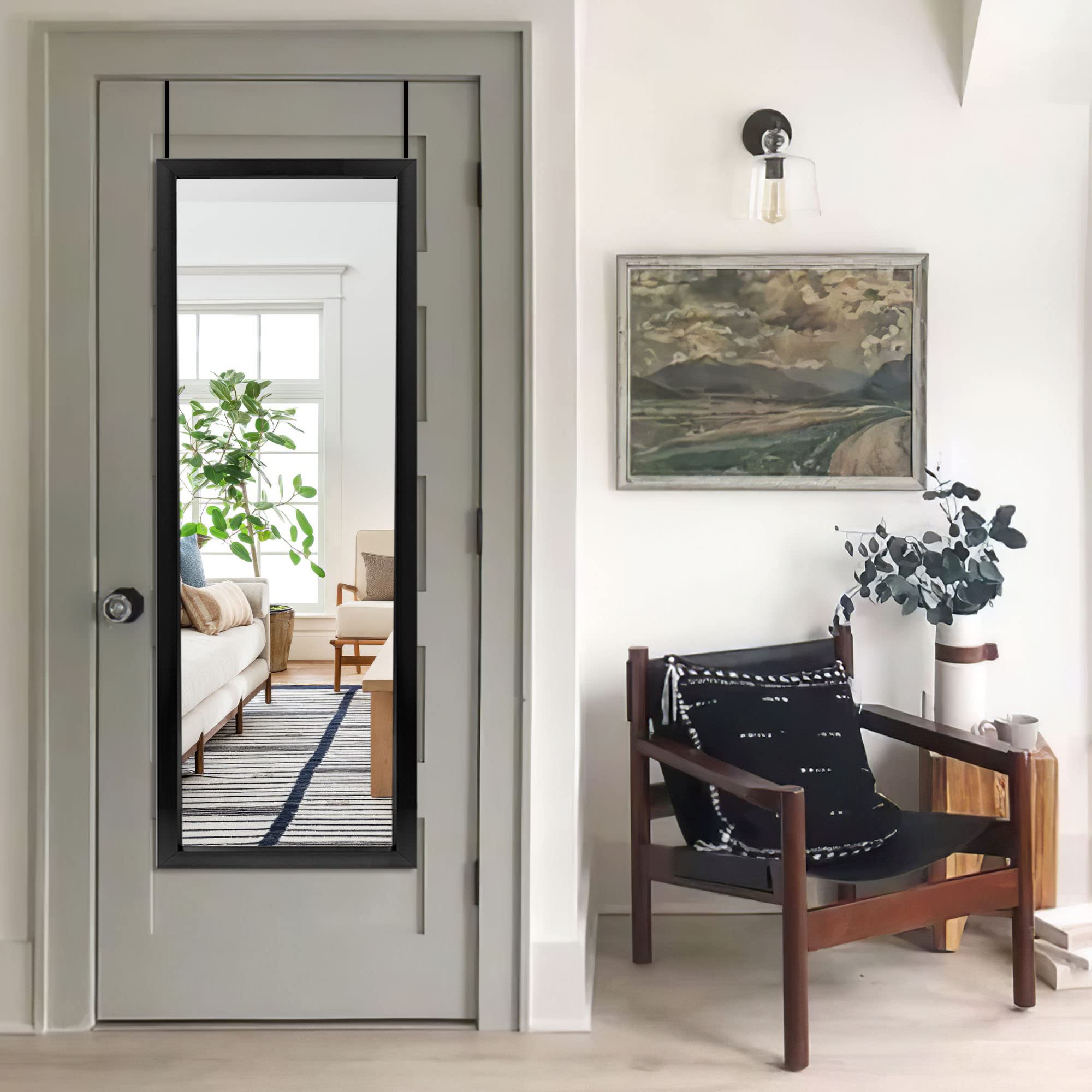NeuType 44" x 16" Over The Door Mirror - Gallery 7