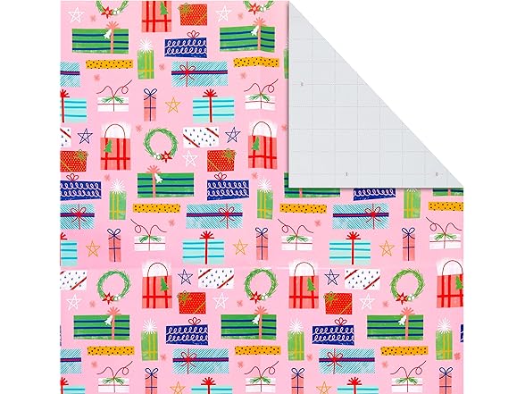 Hallmark Cute Christmas Flat Wrapping Paper