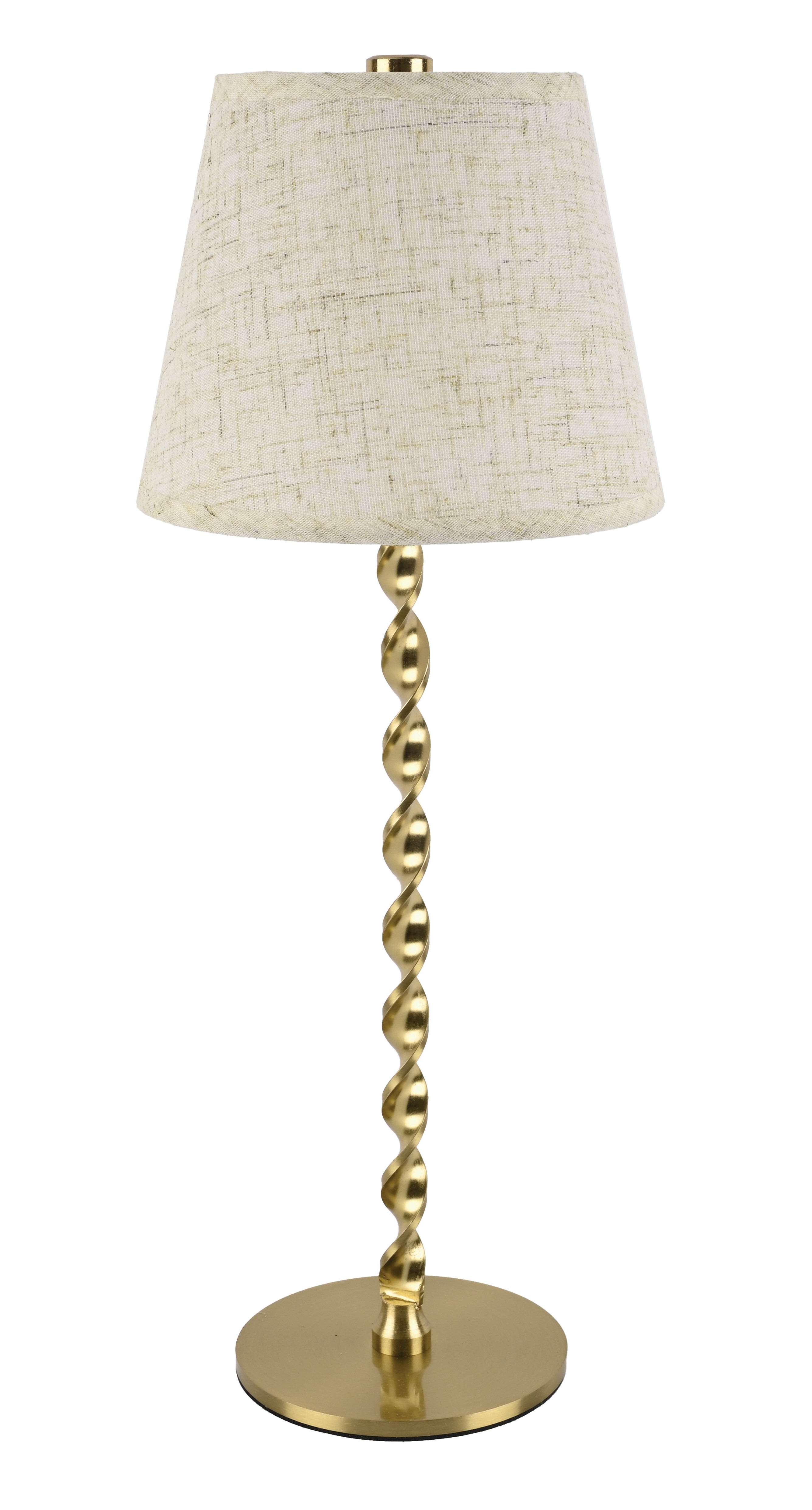 Twist Stem Smooth Linen Shade Lamp - Gallery 13