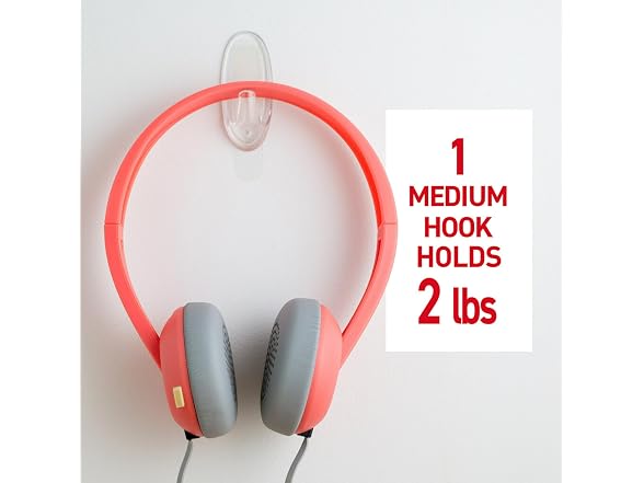 Command Clear Medium Hooks, 2-Hooks/Pack, 6-Packs