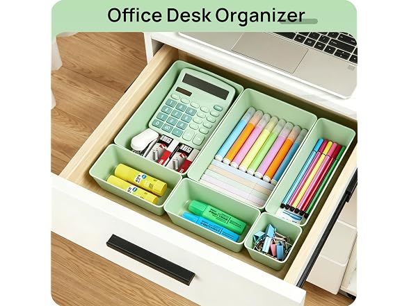 Vtopmart Sage Green 25 PCS Plastic Drawer Organizer