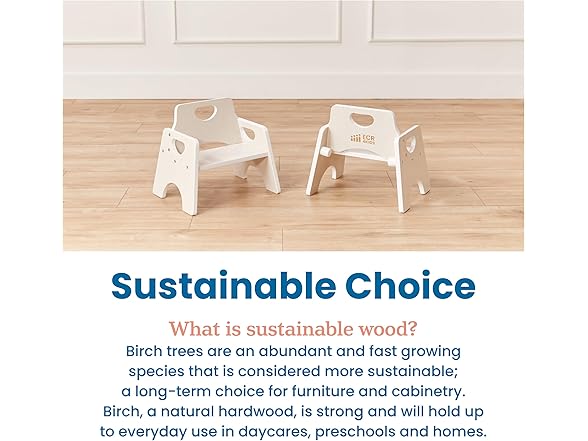 ECR4Kids Wooden Toddler Chair, 2Pk