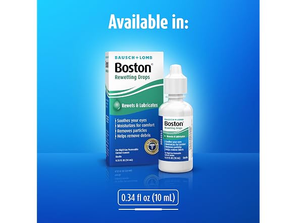 Boston Rewetting Drops RGP Contact Lens Comfort