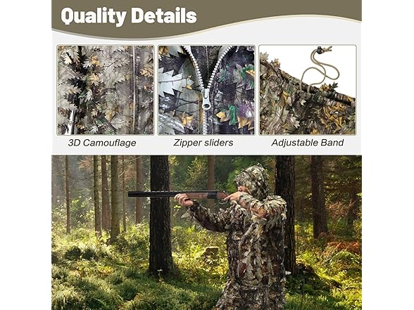 MOPHOTO 3D Leafy Ghillie Suit