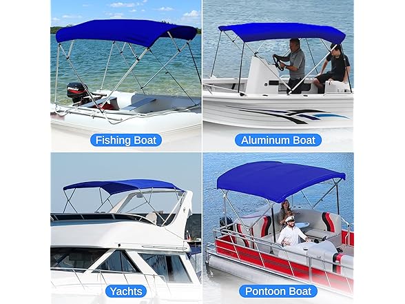 SereneLife 4-Bow Bimini Boat Cover