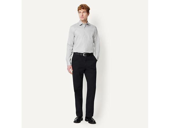 Amazon Essentials Men Stretch Wrinkle Shirt Grey