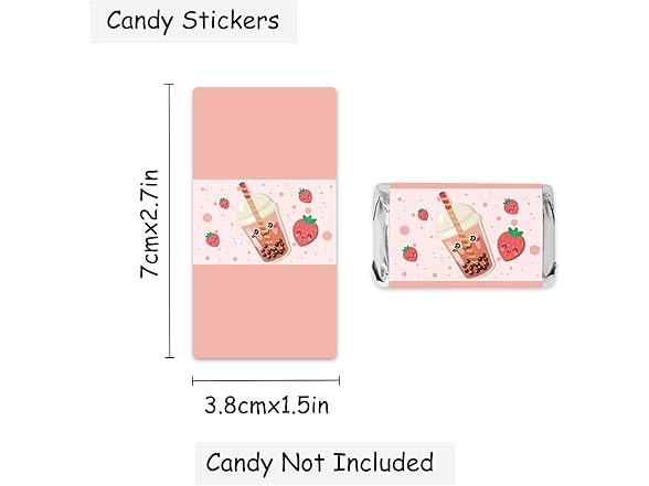 Bubble Tea Candy Wrappers 54ct
