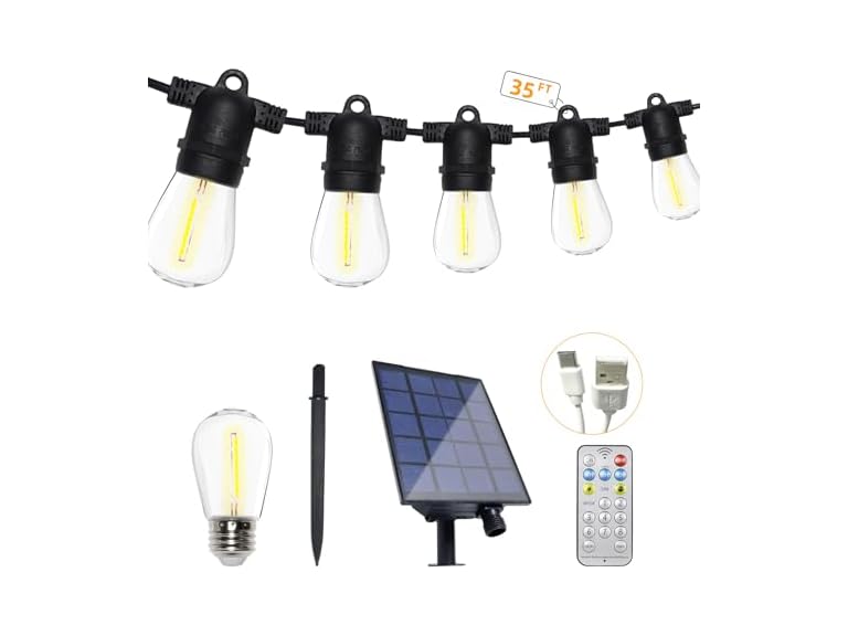 ShineU 35FT Solar String Lights