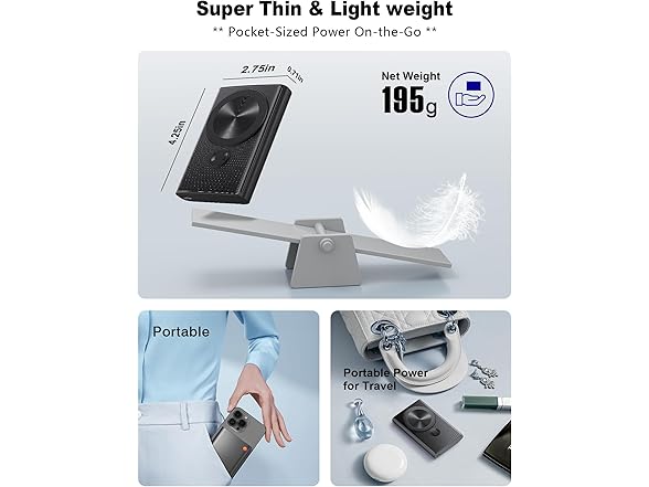 10000mAh 22.5W Fast Charging Magnetic Power Bank