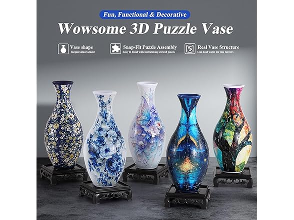 3D Puzzle Vase for Adults