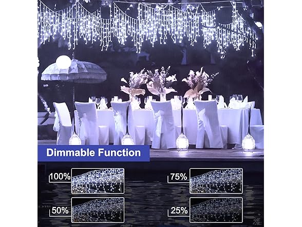 Brightown Icicle Christmas Lights Outdoor, 40Ft