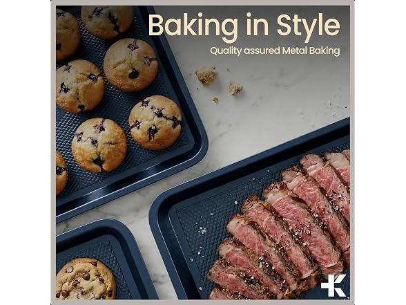 BAKKEN Cookie Sheet Nonstick Pack of 3, Blue