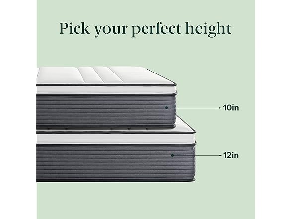 ZINUS 12" (New Version) True Support Hybrid Full Mattress