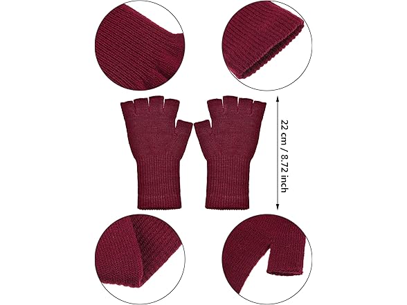 SATINIOR 8 Pack Women Fingerless Gloves