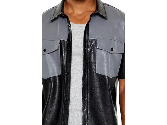 Forever 21 Men (M) Faux Leather Shirt