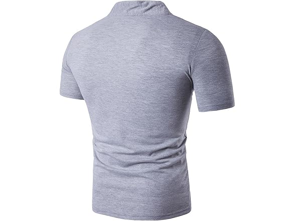Sportides Men (L) Fashion V-Neck Henley Stand Tops