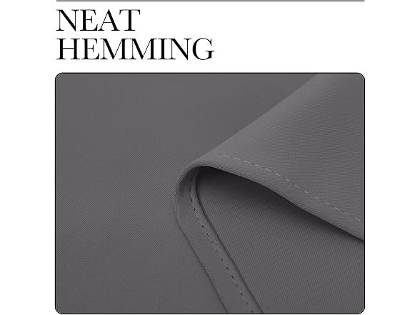 NICETOWN Grey Blackout Curtain 42"W x 63"L