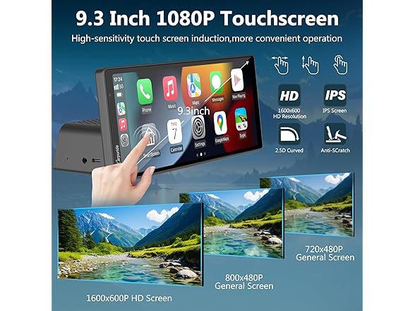 9.3" CarPlay Screen w/ GPS & Speakers