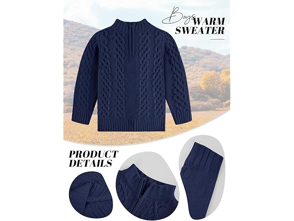 Flmcoc Boys (6-8 Years) Toddler Knit Kids Sweater
