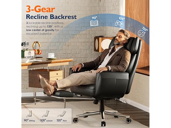 Ergonomic Criss Cross Office Chair with Footrest, Black