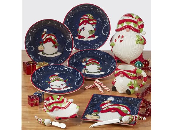 Certified International Holiday Magic Gnomes 6" Plates