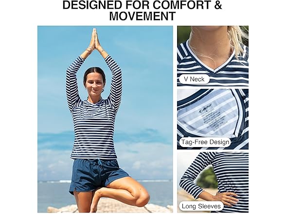 Kanu Surf Women's Navy Swim Tee (L)