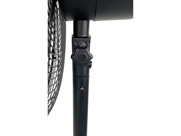 Good Housekeeping Matte Black 16" Pedestal Fan
