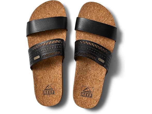 Reef Women Cushion Vista Perf Black-Tan Sandal