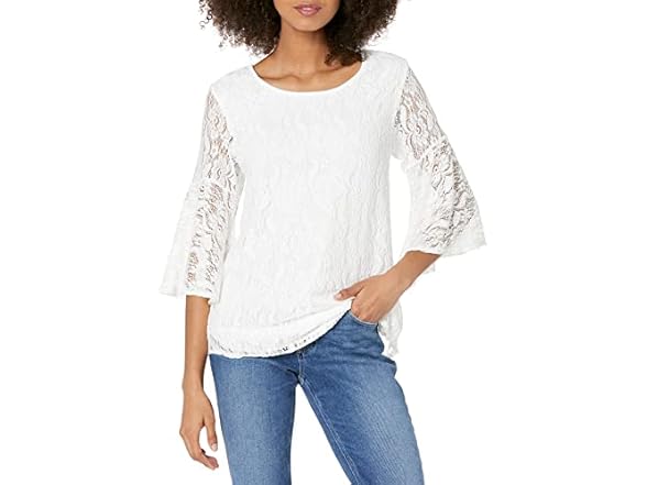 Star Vixen Bell Sleeve Top (XL) Ivory