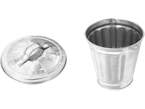 TOYANDONA Galvanized Trash Can Bucket