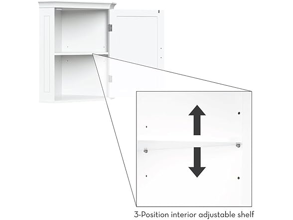 RiverRidge Somerset Corner Wall Bathroom Cabinet