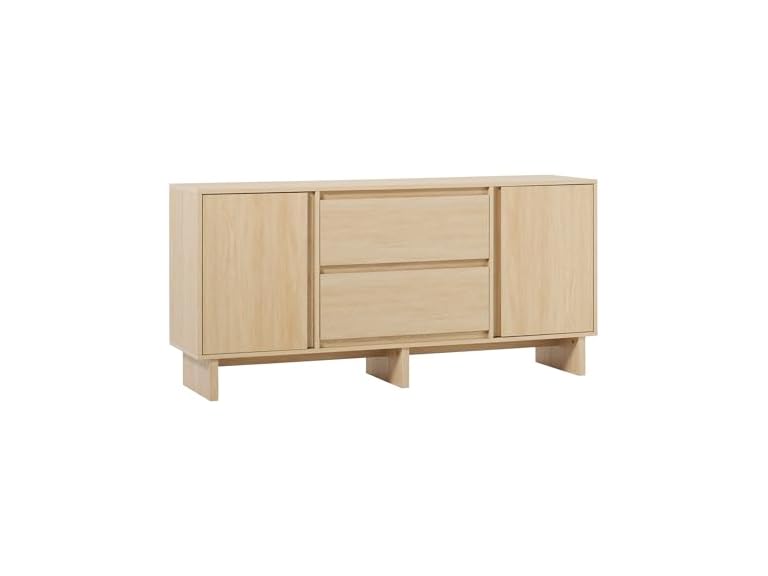 Walker Edison Beveled Sideboard, Oak