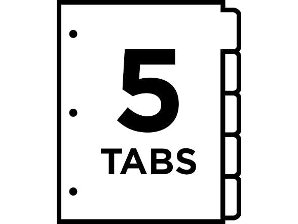 AVERY Big Tab Write-On Dividers w/Erasable Laminated Tabs