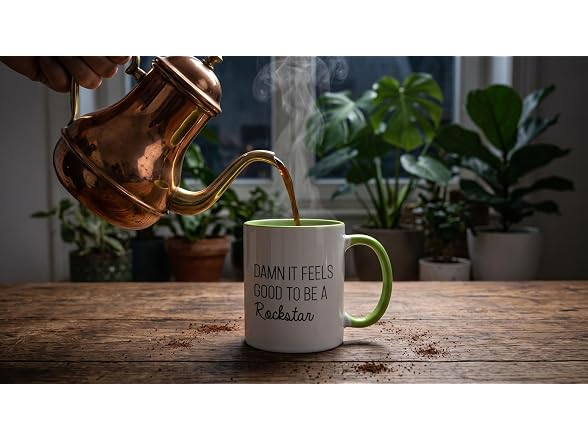 Rockstar 11oz Two-Tone Green Mug