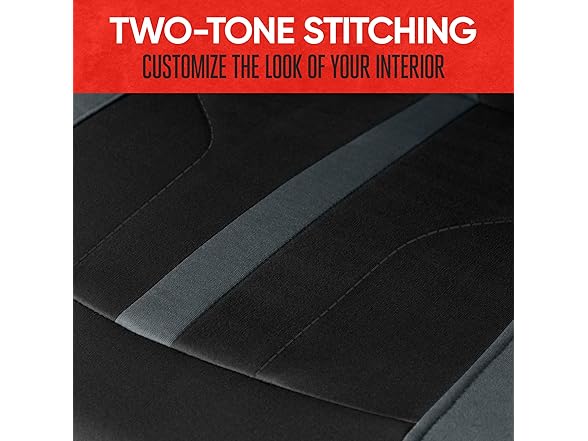 Motor Trend Gray Cloth Car Seat Covers for Front Seats