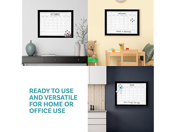 Sunnydaze Monthly Calendar Whiteboard