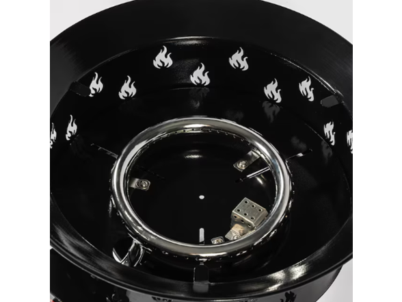 Portable Steel Camping Fire Pit w/ Lava Rock