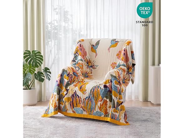 MSGKV 60x80 Boho Cotton Throw Blanket