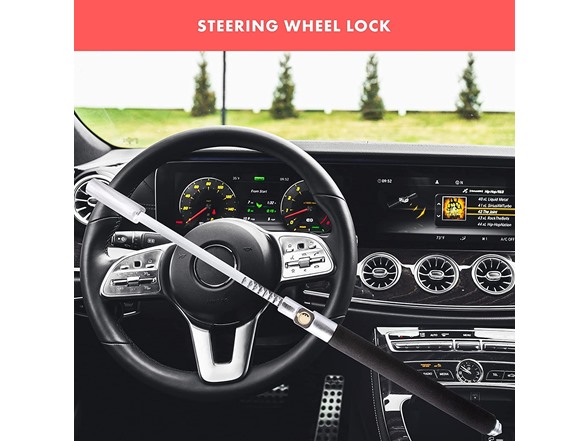 Zone Tech Car Steering Wheel Lock & 3 Keys 3-Pack