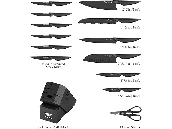 15 Pc Knife Set with Block