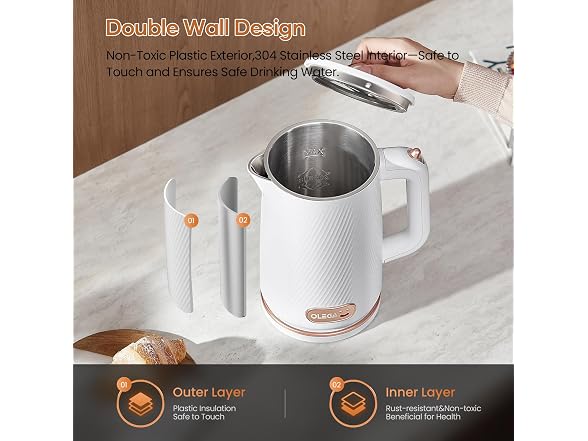 Electric Kettle 1.8L Boil Dry Protection