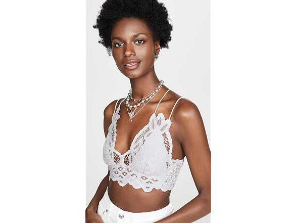 Free People Women (L) Adella Bralette Light Grey