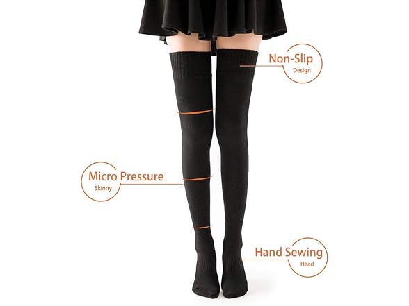 Dehis Women (L) Homerit Thigh High Socks Long Boot