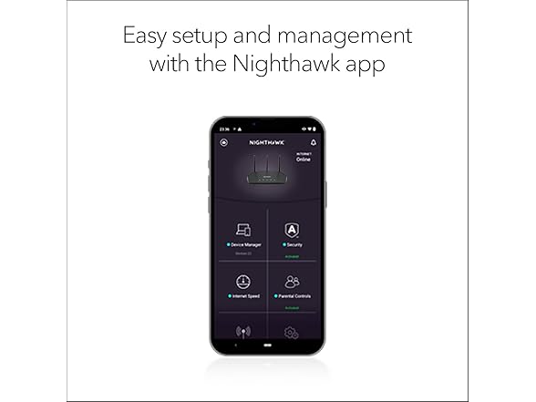 NETGEAR RAX36-100PAR AX3000 Nighthawk 4-Stream AX4 Up to 3 G (Open Box)