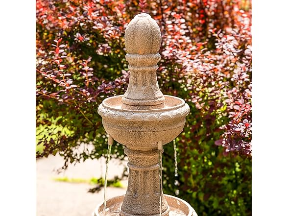 Sunnydaze Cyprus 39" H 3-Tier Outdoor Water Fountain