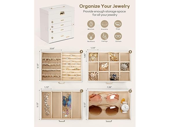 Homde Jewelry Box