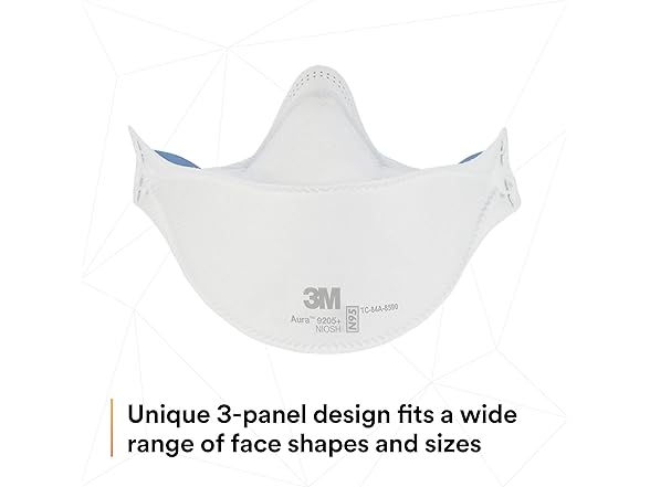 3M Aura Particulate Respirator 9205+, N95 (Pack of 20)