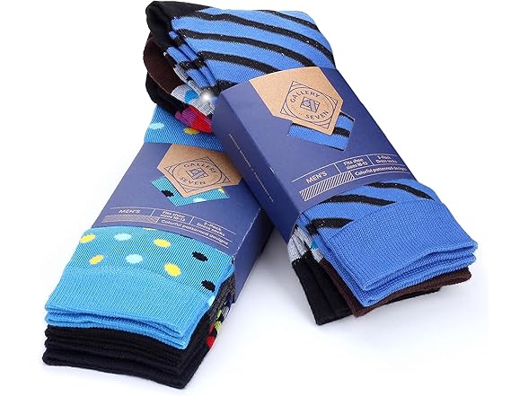GALLERY SEVEN Mens Socks 6-Pairs